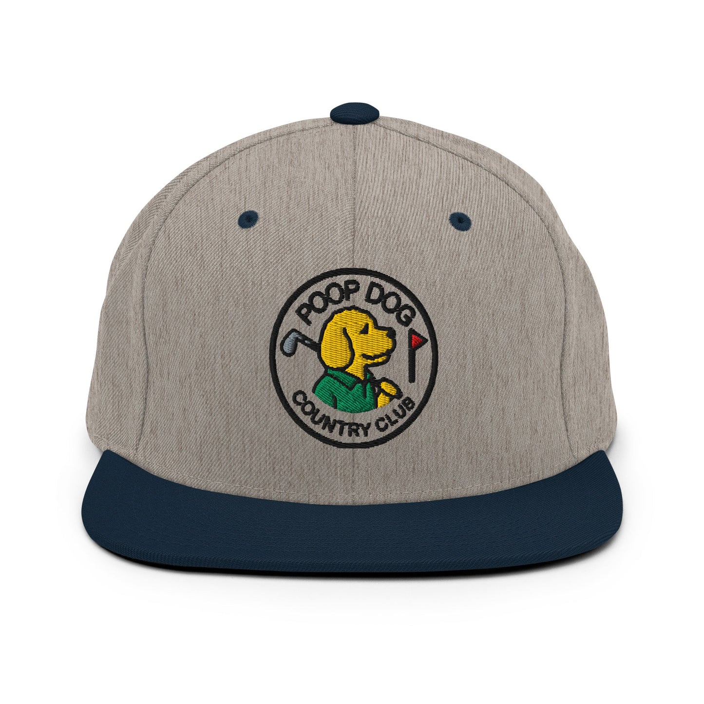 Country Club Heather Grey/ Navy Golf Hat – Poop Dog
