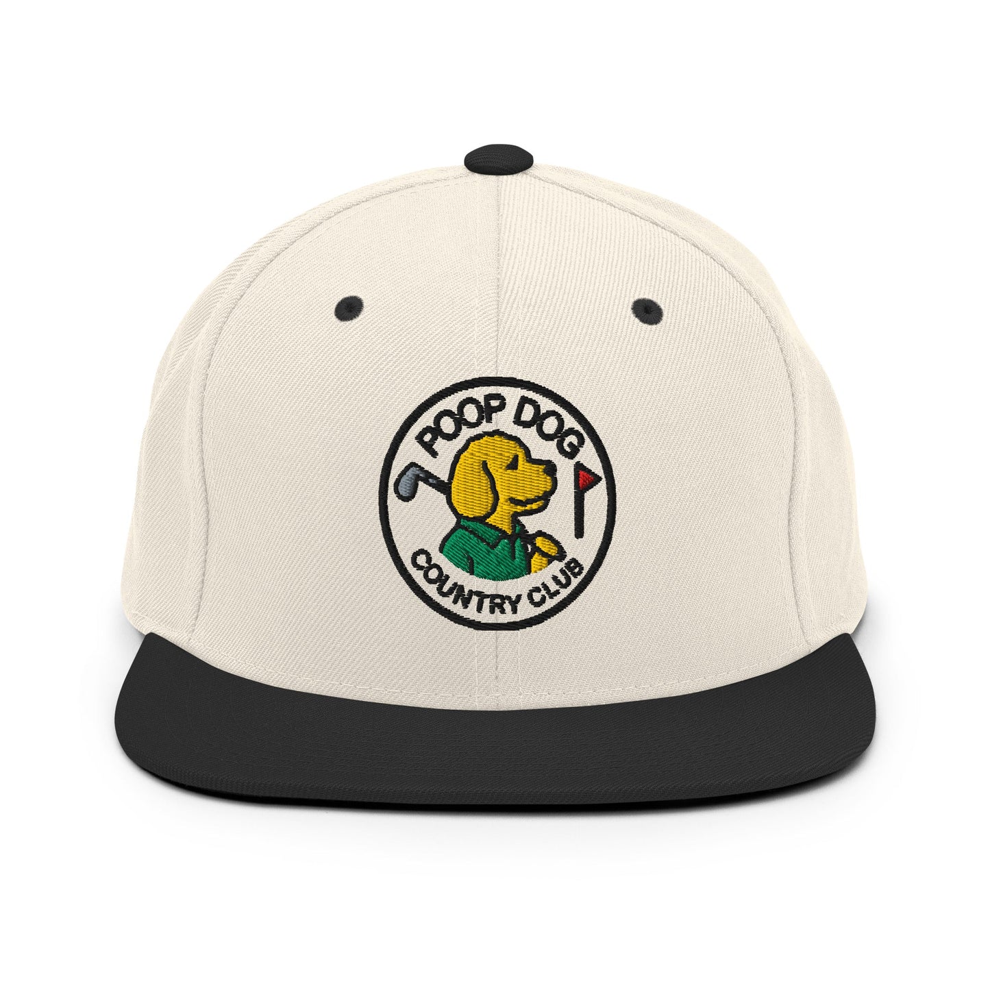 Country Club Natural/ Black Golf Hat – Poop Dog
