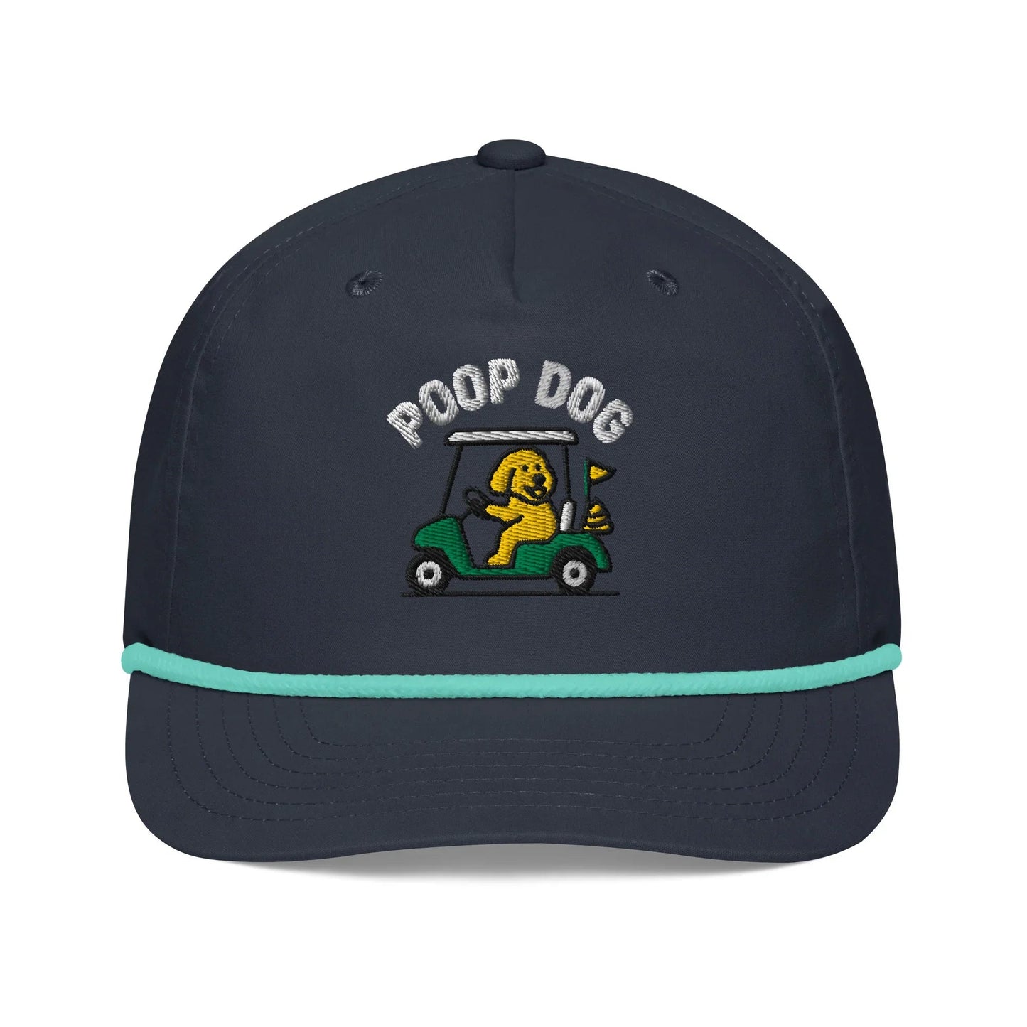 Pace of Play Navy/Mint Golf Hat – Poop Dog