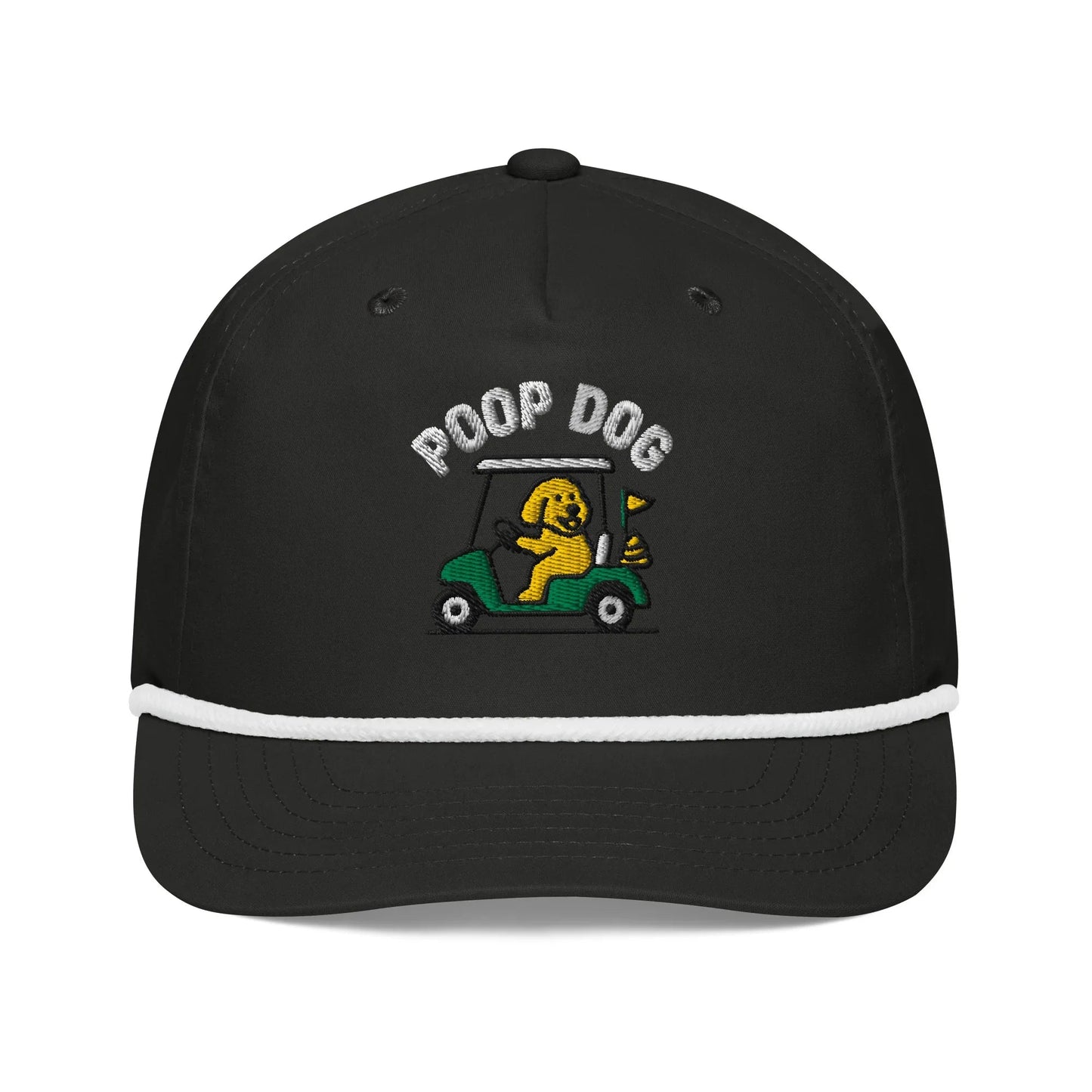 Pace of Play Black/White Golf Hat – Poop Dog