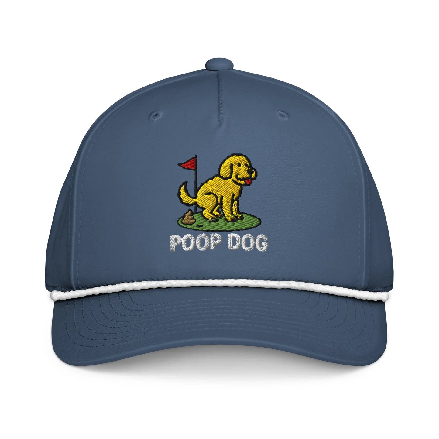 The Original Light Blue/White Golf Hat – Poop Dog