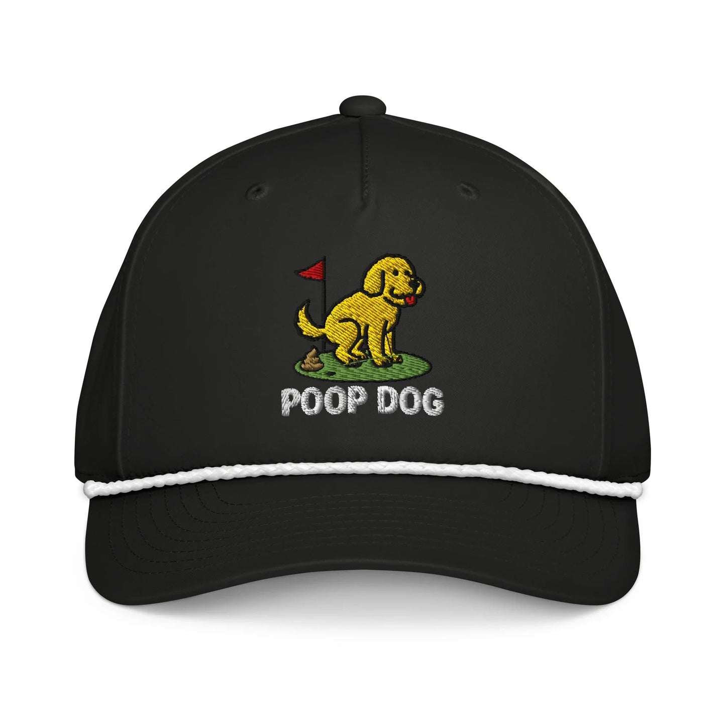 The Original Black/White Golf Hat – Poop Dog