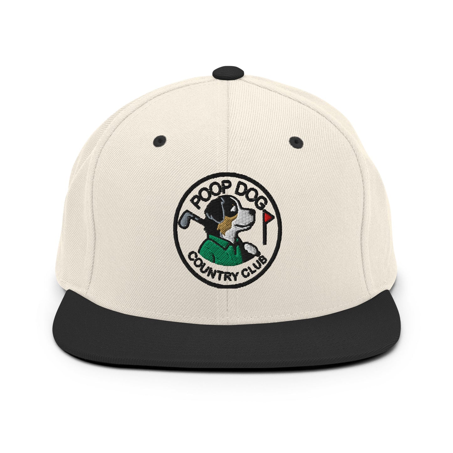 Australian Shepard - Country Club Natural/ Black golf hat – Poop Dog