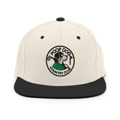 Australian Shepard - Country Club Natural/ Black golf hat – Poop Dog