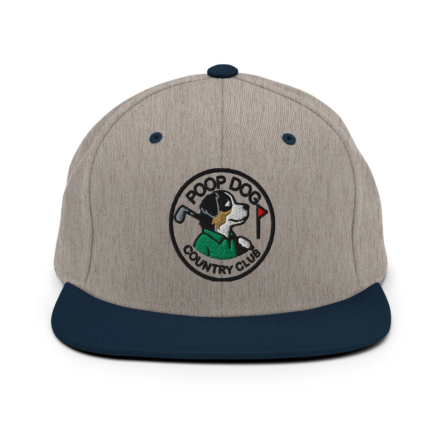 Australian Shepard - Country Club Heather Grey/ Navy golf hat – Poop Dog