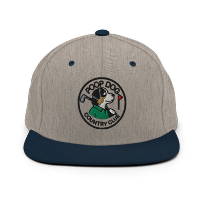 Australian Shepard - Country Club Heather Grey/ Navy golf hat – Poop Dog
