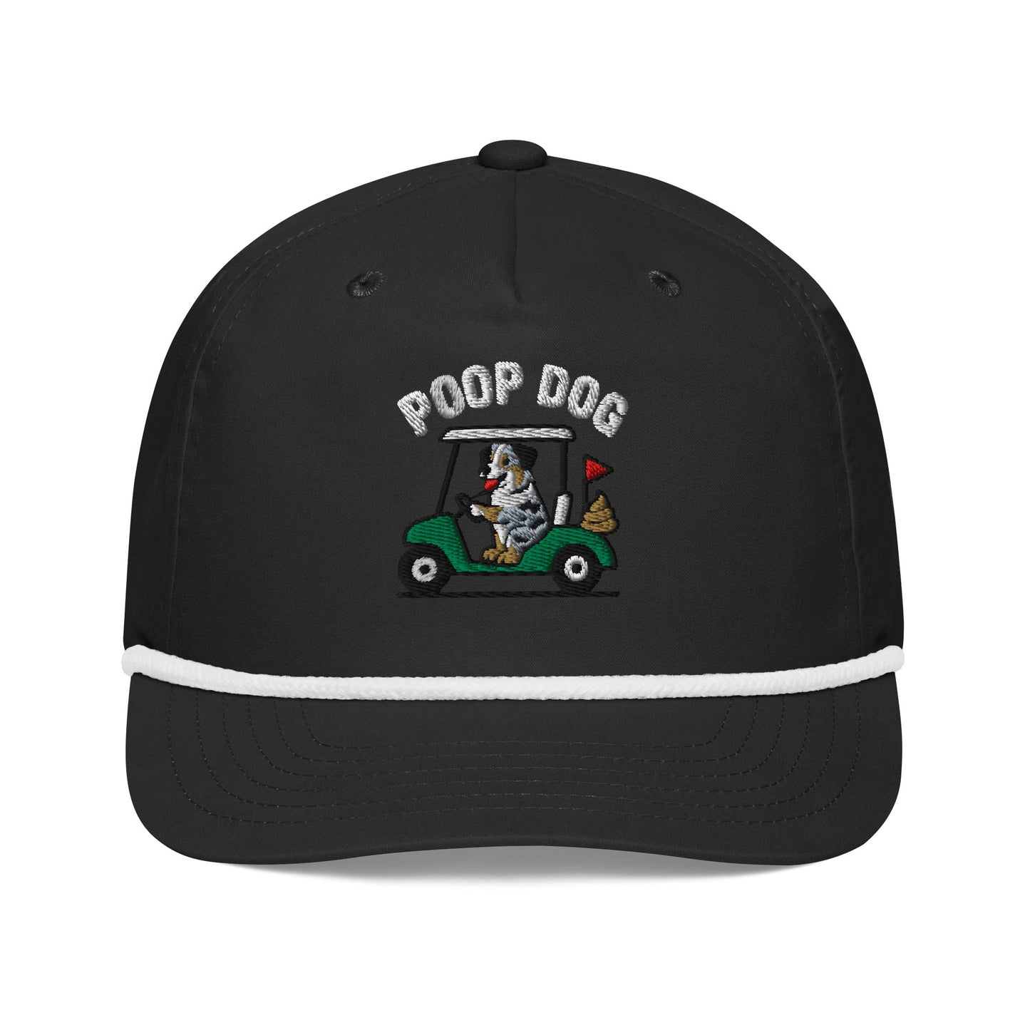 Australian Shepard - Pace of Play Black/White golf hat – Poop Dog