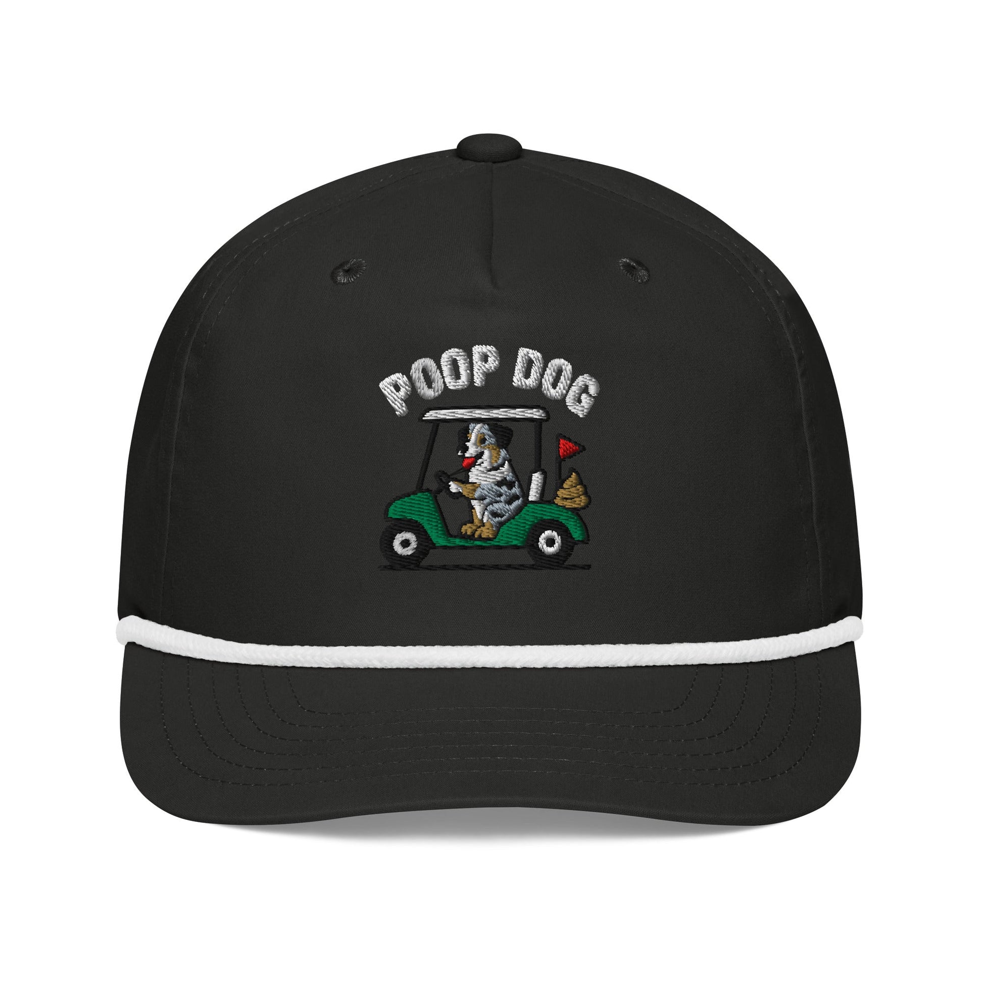 Australian Shepard - Pace of Play Black/White golf hat – Poop Dog