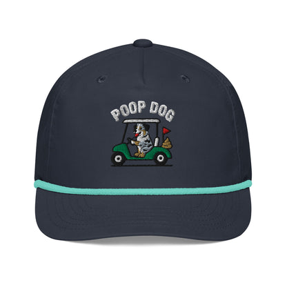 Australian Shepard - Pace of Play Navy/Mint golf hat – Poop Dog