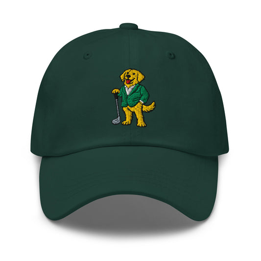Champions Collection - Golden Retriever Spruce golf hat – Poop Dog