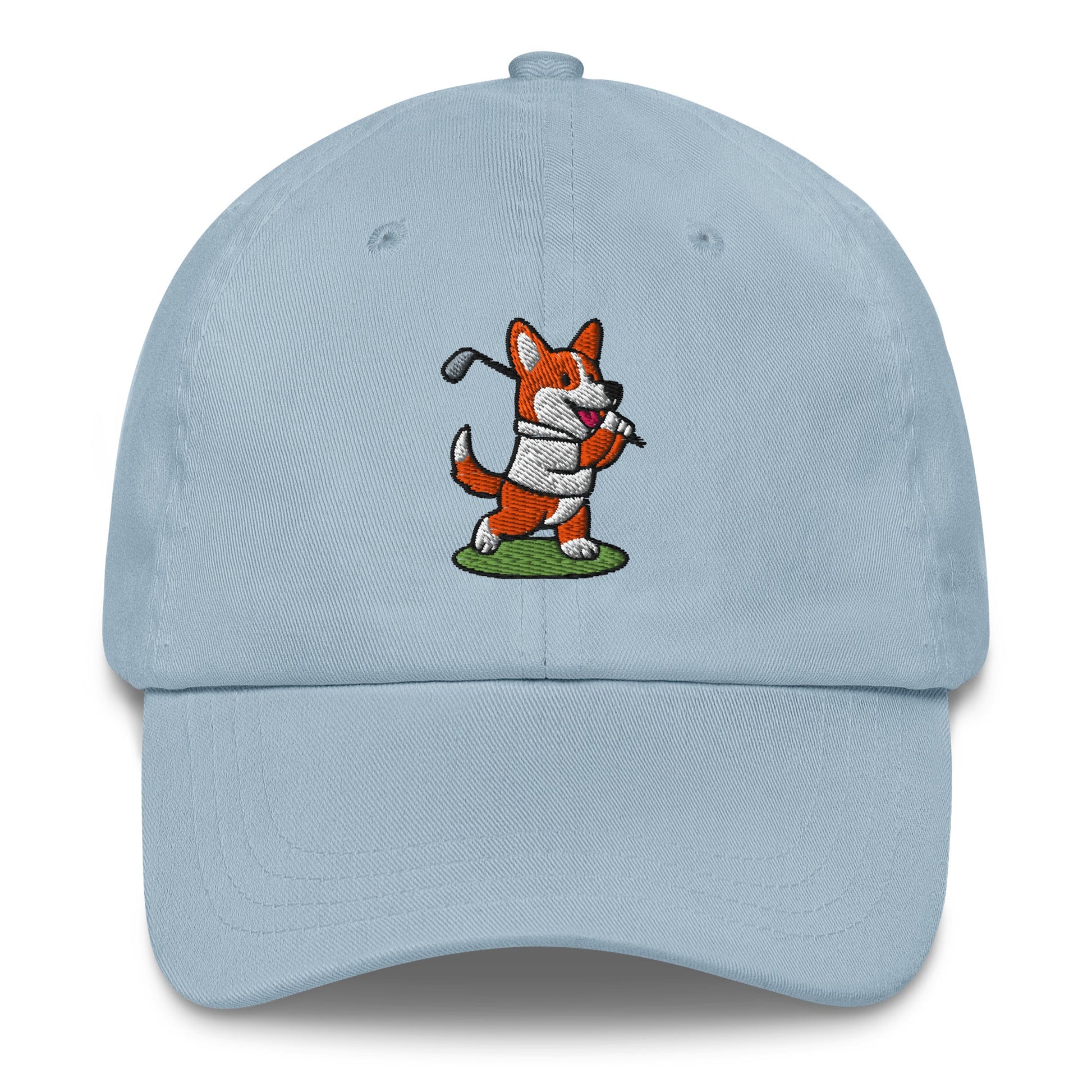 Corgi - Dad Hat Light Blue golf hat – Poop Dog