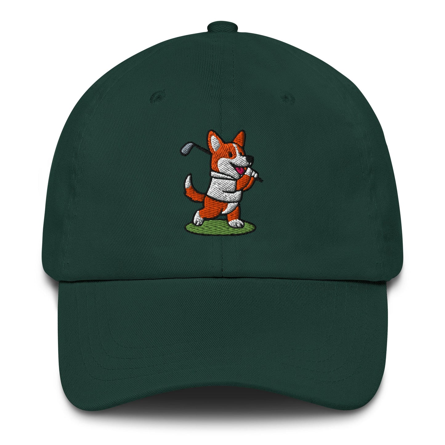Corgi - Dad Hat Spruce golf hat – Poop Dog
