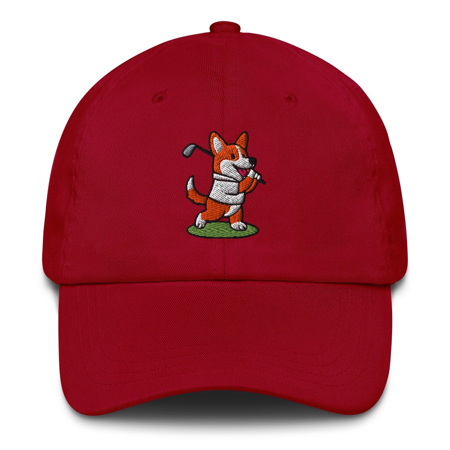 Corgi - Dad Hat Cranberry golf hat – Poop Dog