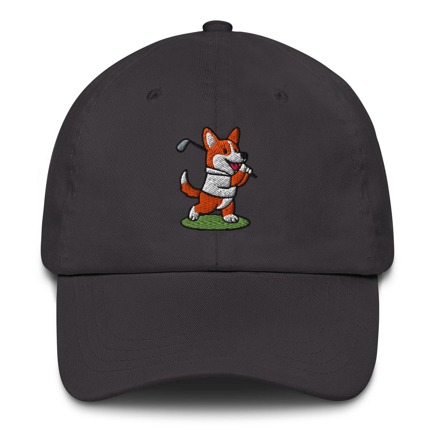 Corgi - Dad Hat Dark Grey golf hat – Poop Dog
