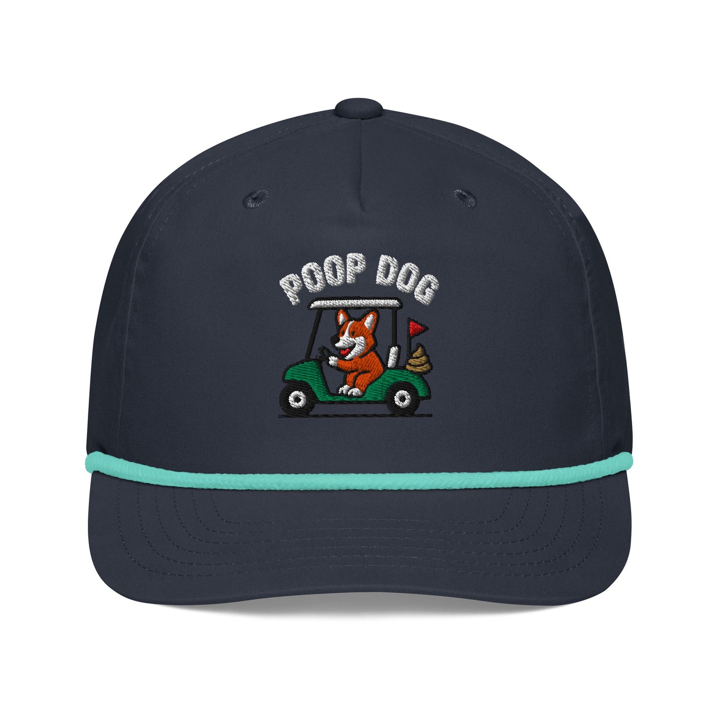 Corgi - Pace of Play Navy/Mint golf hat – Poop Dog