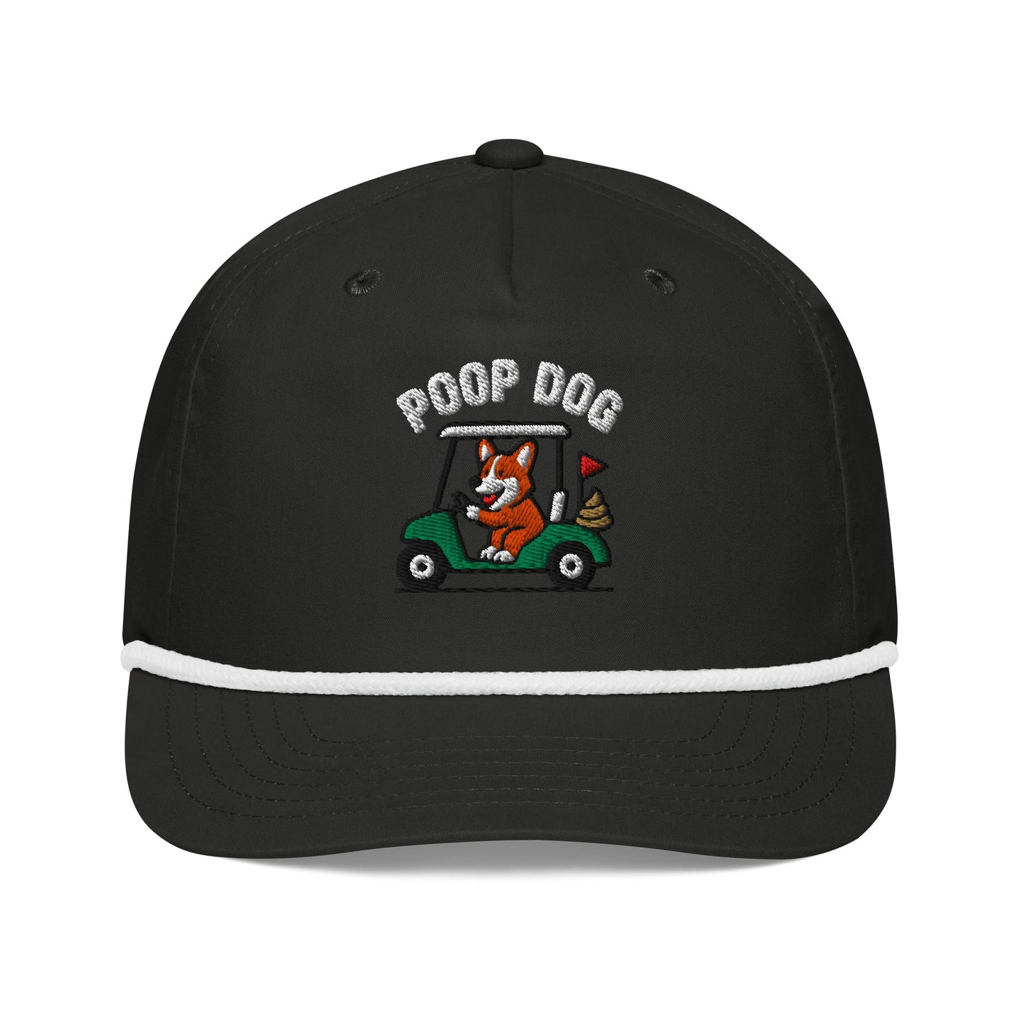Corgi - Pace of Play Black/White golf hat – Poop Dog