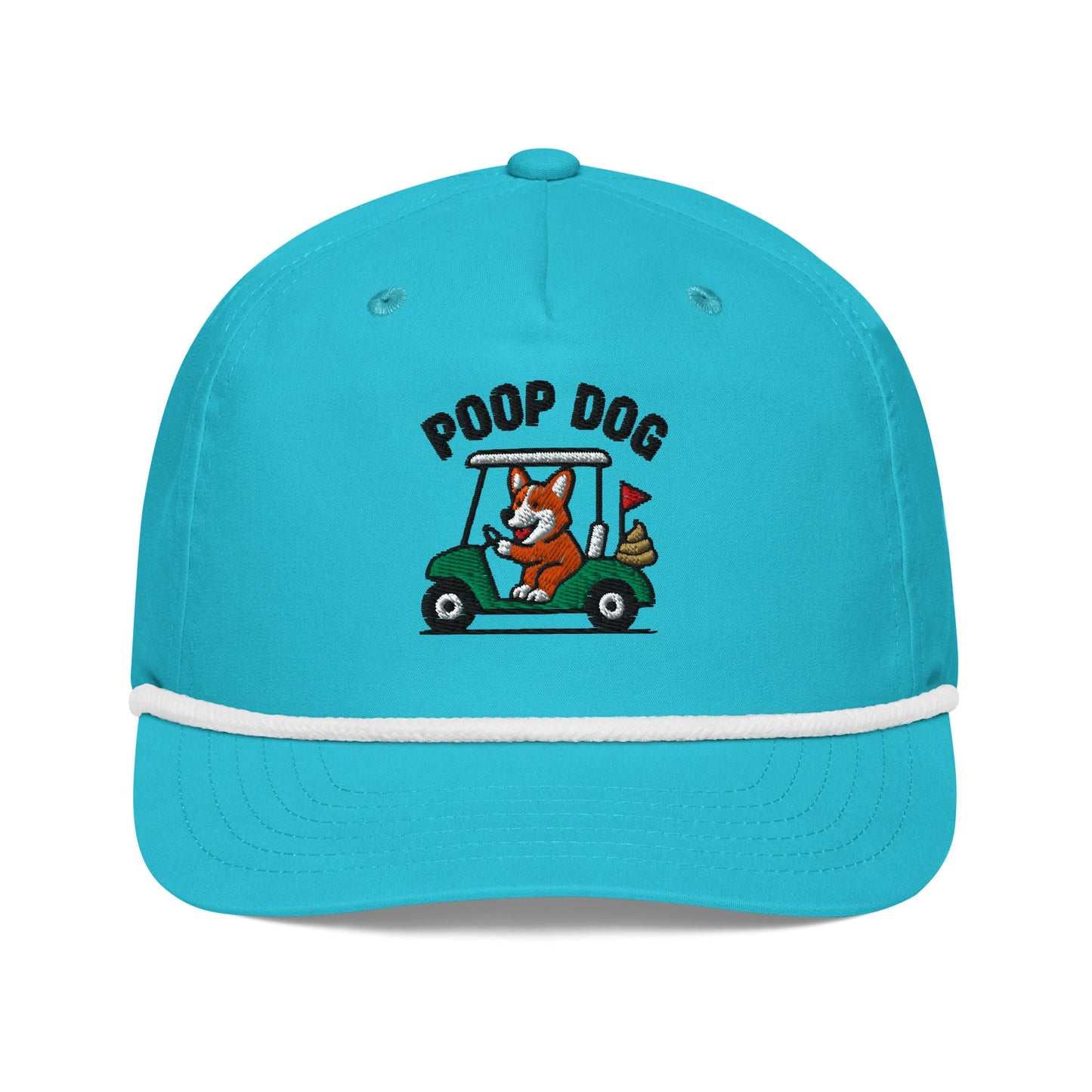 Corgi - Pace of Play Turquoise/White golf hat – Poop Dog