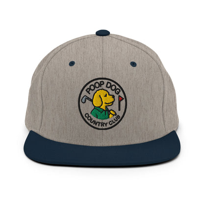 Country Club Heather Grey/ Navy Golf Hat – Poop Dog