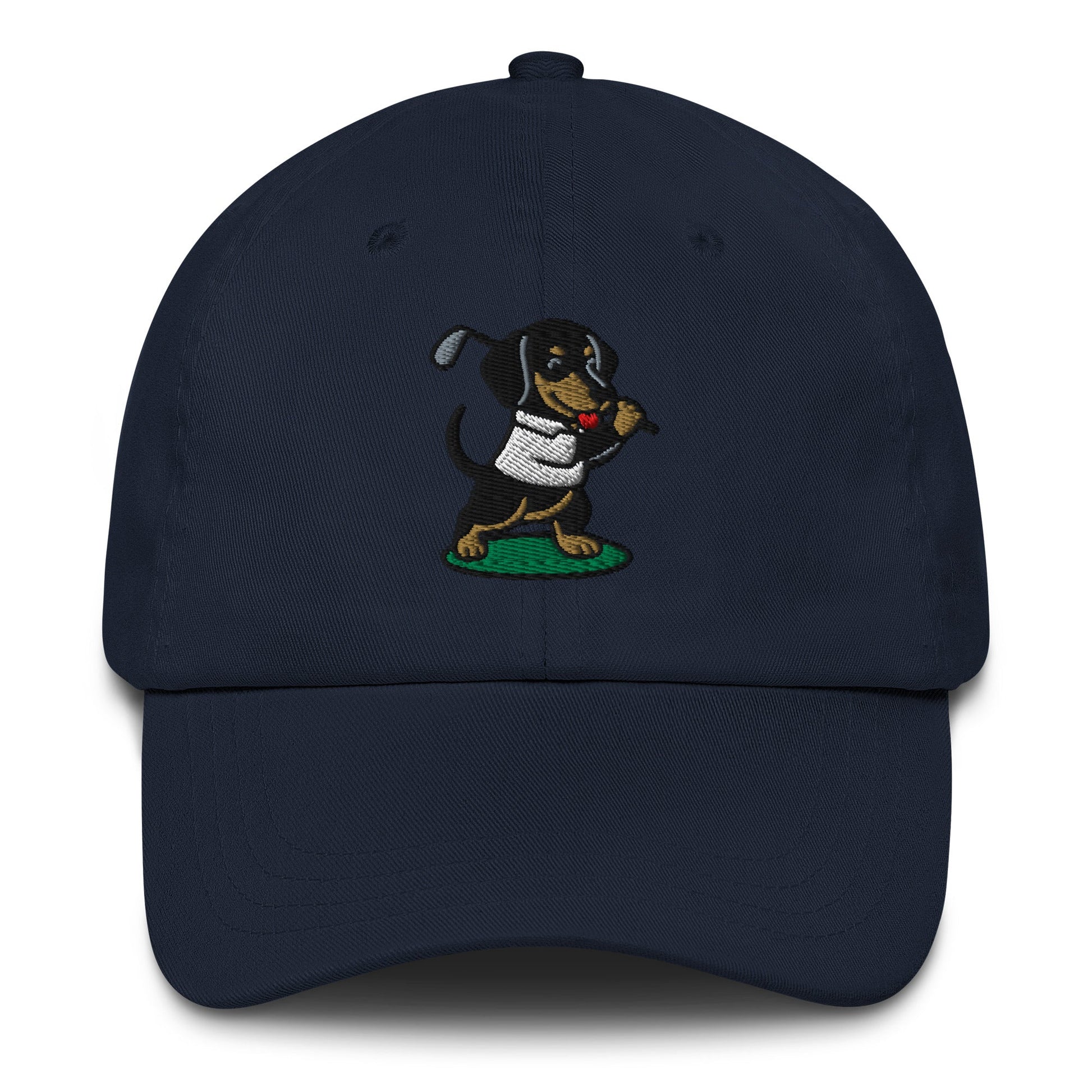 Dachshund - Dad Hat Navy golf hat – Poop Dog