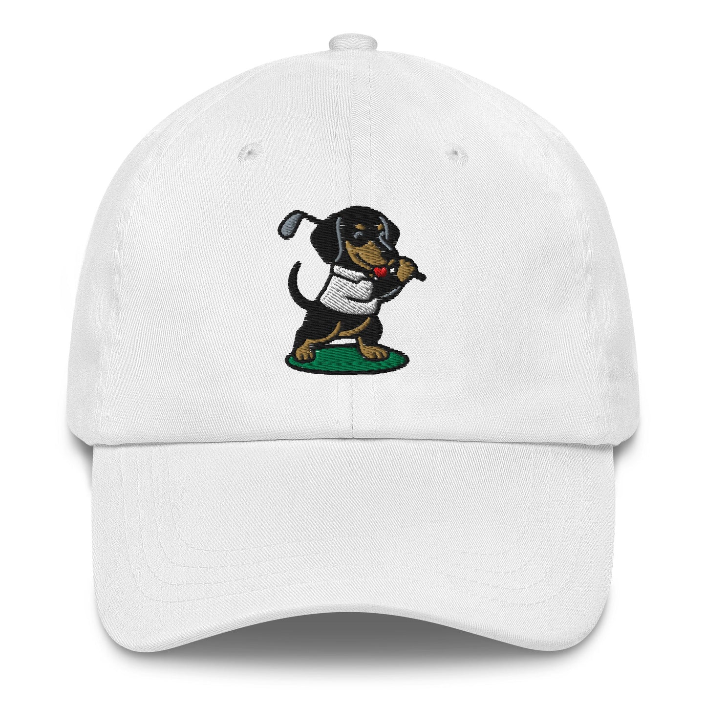 Dachshund - Dad Hat White golf hat – Poop Dog