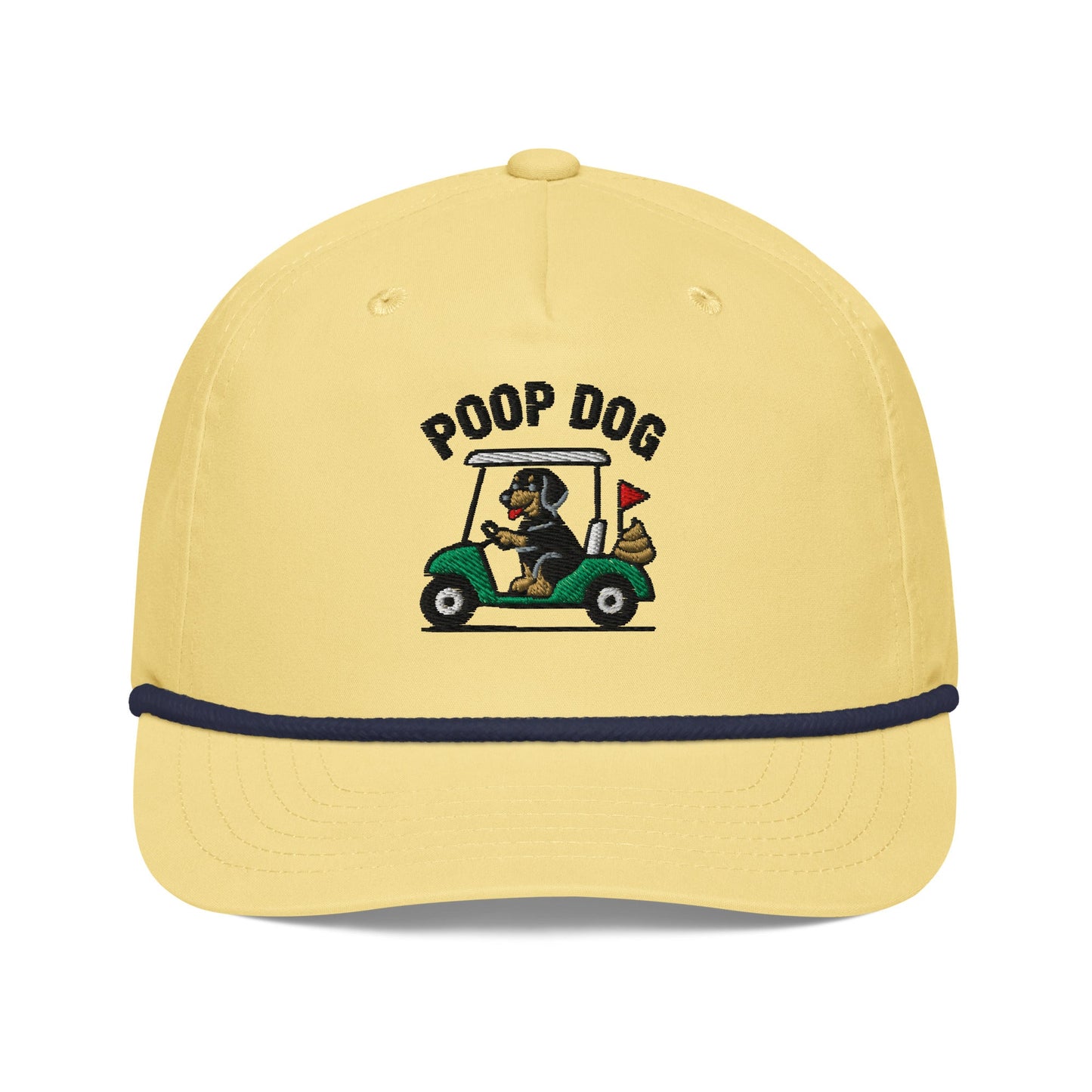 Dachshund - Pace of Play Yellow/Navy golf hat – Poop Dog