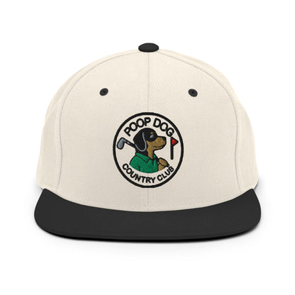 Dachsund - Country Club Natural/ Black golf hat – Poop Dog