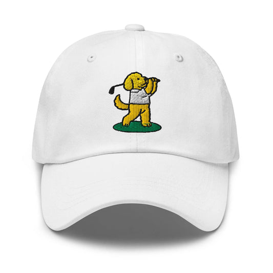 Dad Hat White Golf Hat – Poop Dog