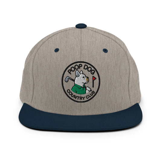 French Bulldog - Country Club Heather Grey/ Navy golf hat – Poop Dog