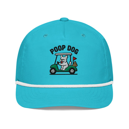 French Bulldog - Pace of Play Turquoise/White golf hat – Poop Dog