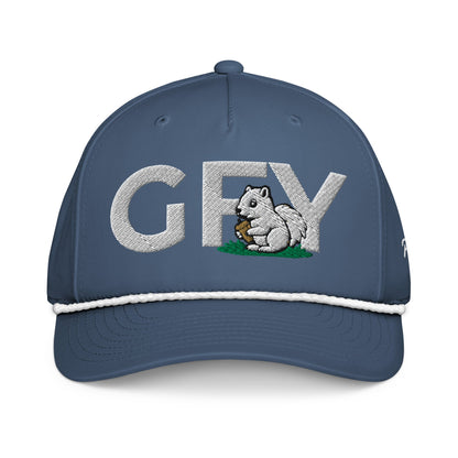 GFY – Nut Chaser Light Blue/White golf hat – Poop Dog