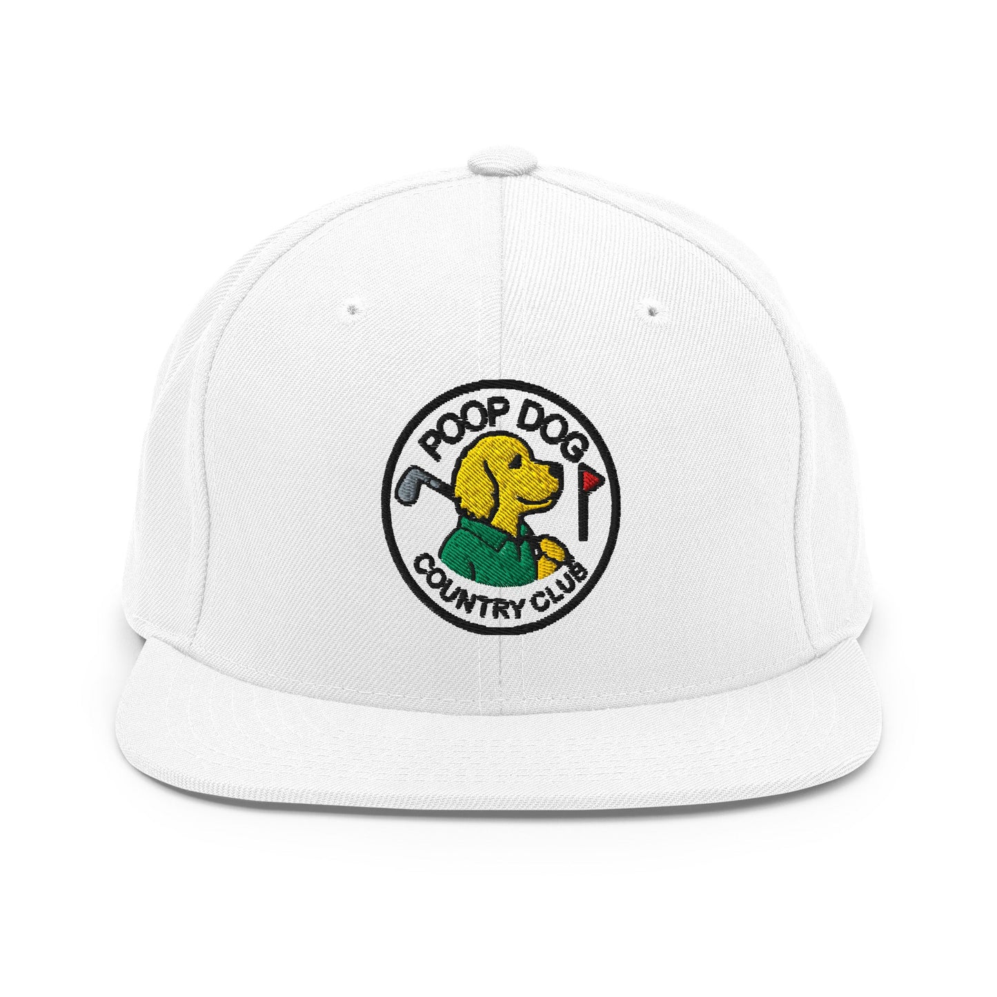 Golden Retriever - Country Club White golf hat – Poop Dog