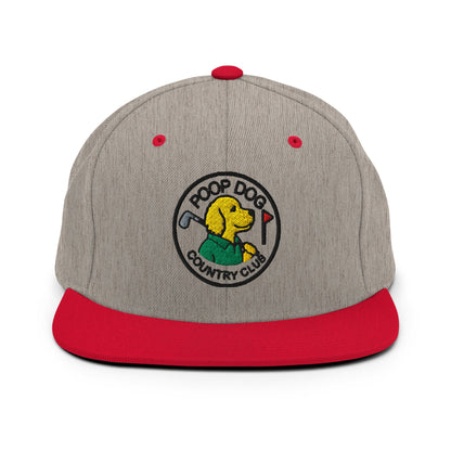 Golden Retriever - Country Club Heather Grey/ Red golf hat – Poop Dog