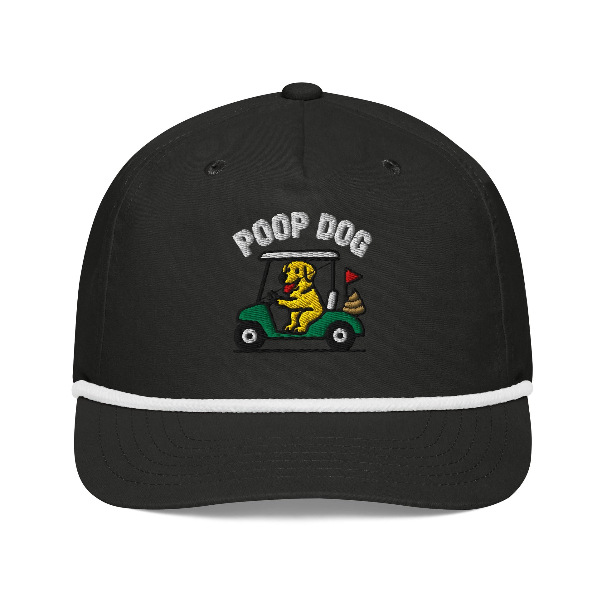 Golden Retriever - Pace of Play Black/White golf hat – Poop Dog