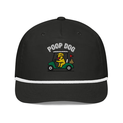 Golden Retriever - Pace of Play Black/White golf hat – Poop Dog