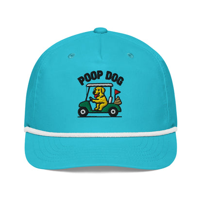 Golden Retriever - Pace of Play Turquoise/White golf hat – Poop Dog