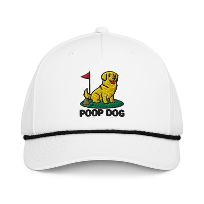 Golden Retriever - The Original White/Black golf hat – Poop Dog