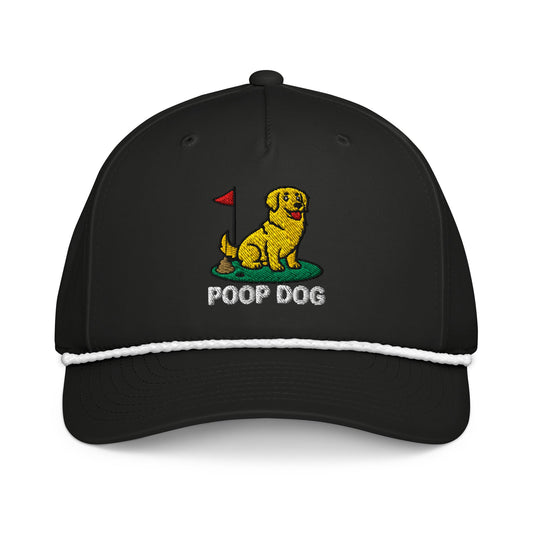 Golden Retriever - The Original Black/White golf hat – Poop Dog