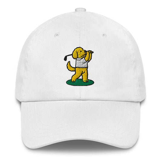 Goldendoodle - Dad Hat White golf hat – Poop Dog