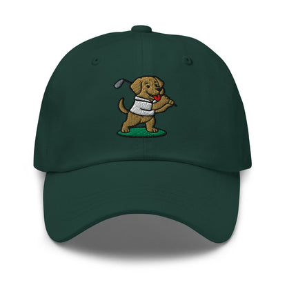 Front of Spruce hat with Image of Labrador Retriever - Dad Hat
