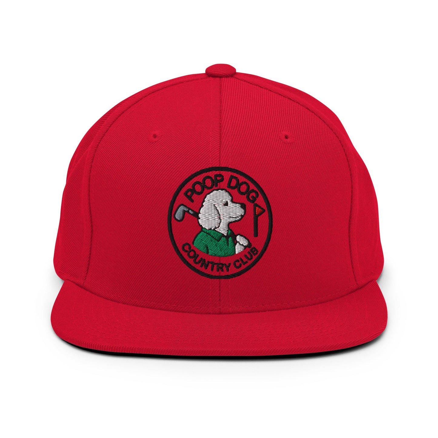 Poodle - Country Club Red golf hat – Poop Dog