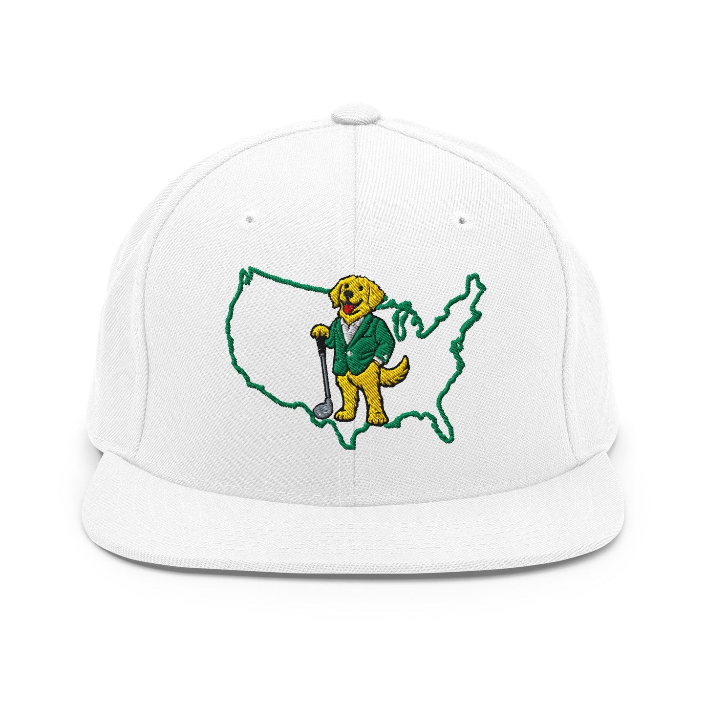 USA Champions Collection - Golden Retriever White golf hat – Poop Dog