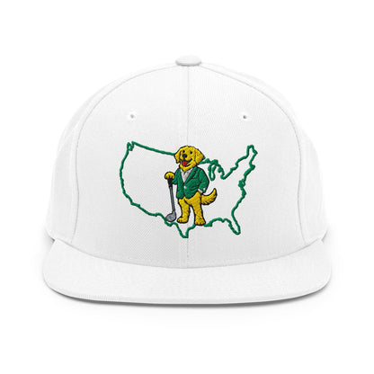 USA Champions Collection - Golden Retriever White golf hat – Poop Dog